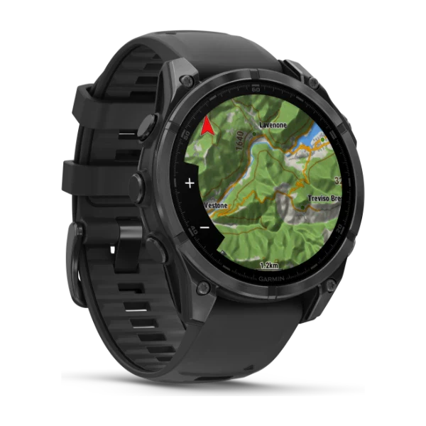 Garmin Fenix 8 GPS Smartwatch, Slate Gray Steel/Black